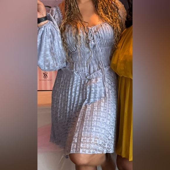 ASOS Light Blue Long Sleeve Dress - Picture 3 of 3